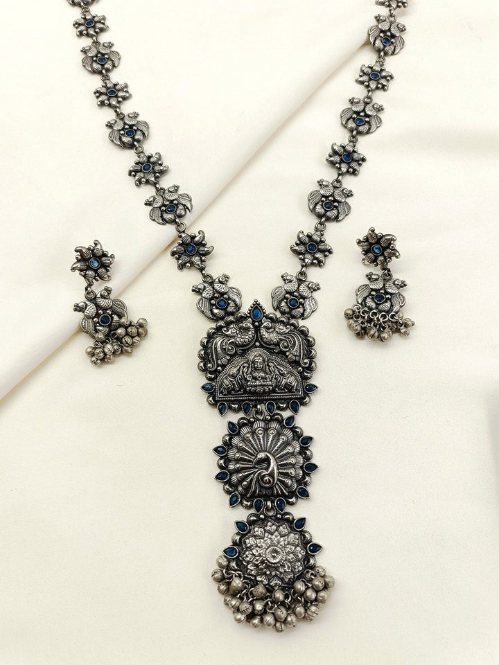 Suma Blue Oxidized Necklace Set