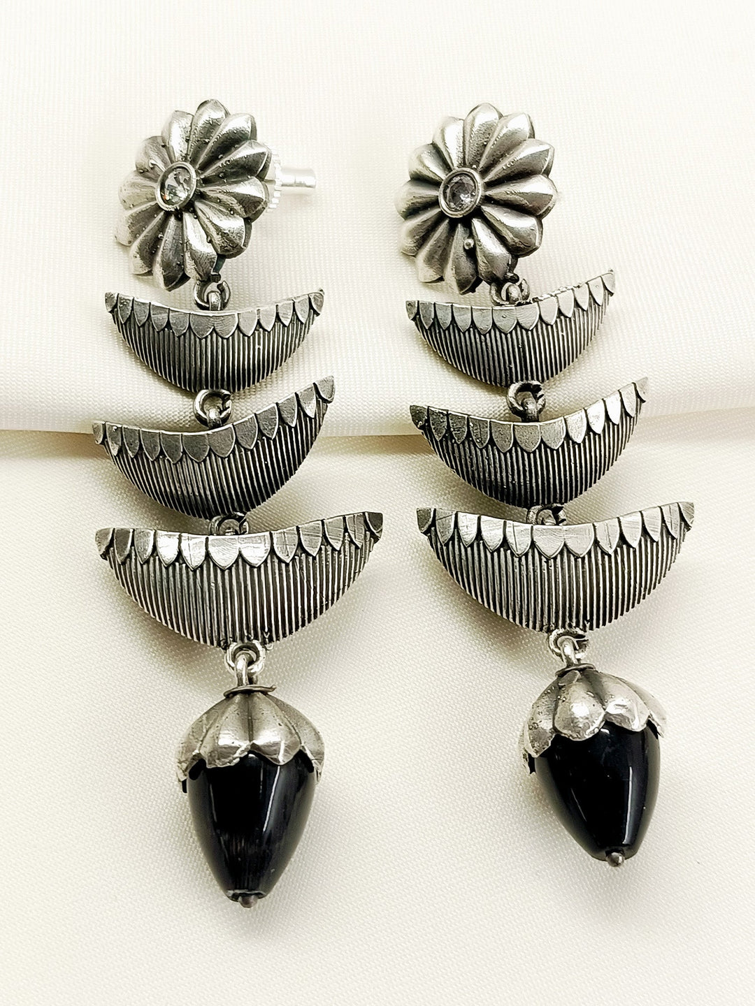 Raghavi Black Oxidized Earrings