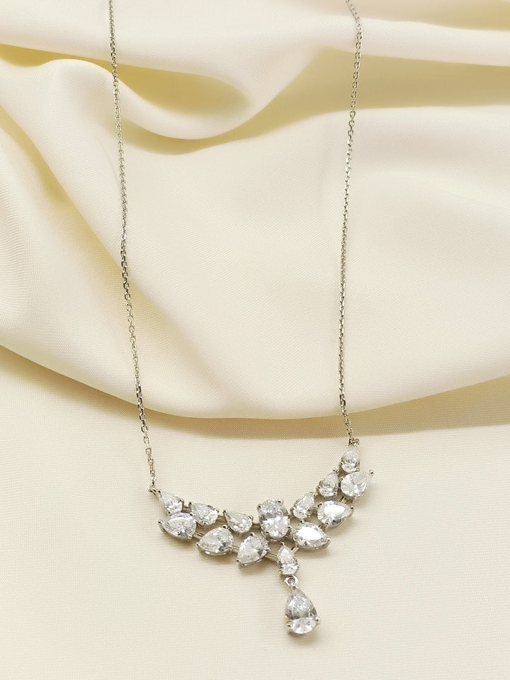 Phaani 92.5 Silver Swarovski Stone Pendal