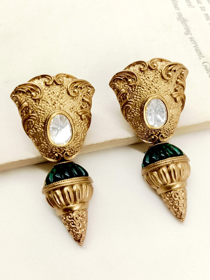 Dayamai Green Victorian Earrings