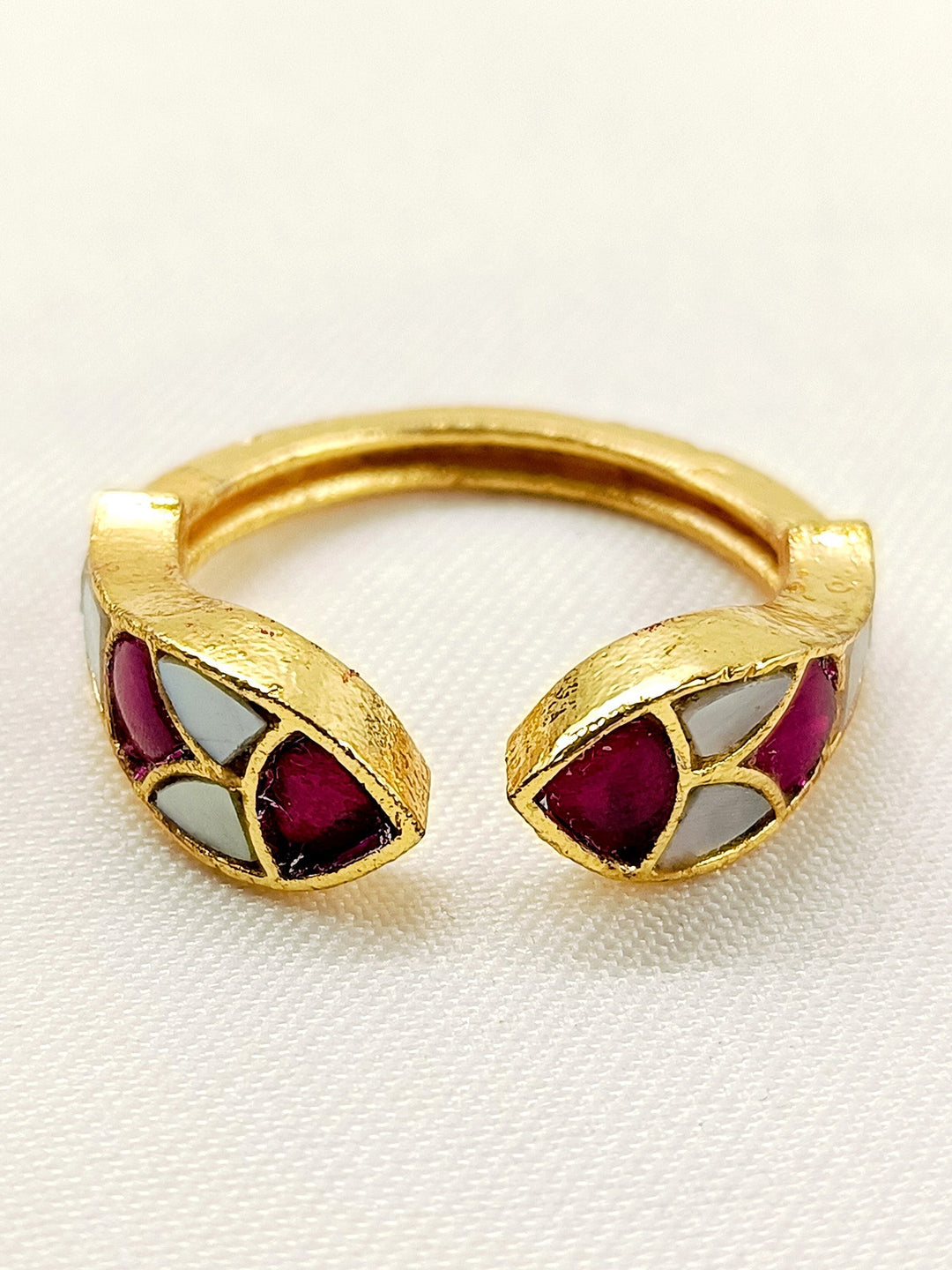 Shaidha Ruby Kundan Finger Ring