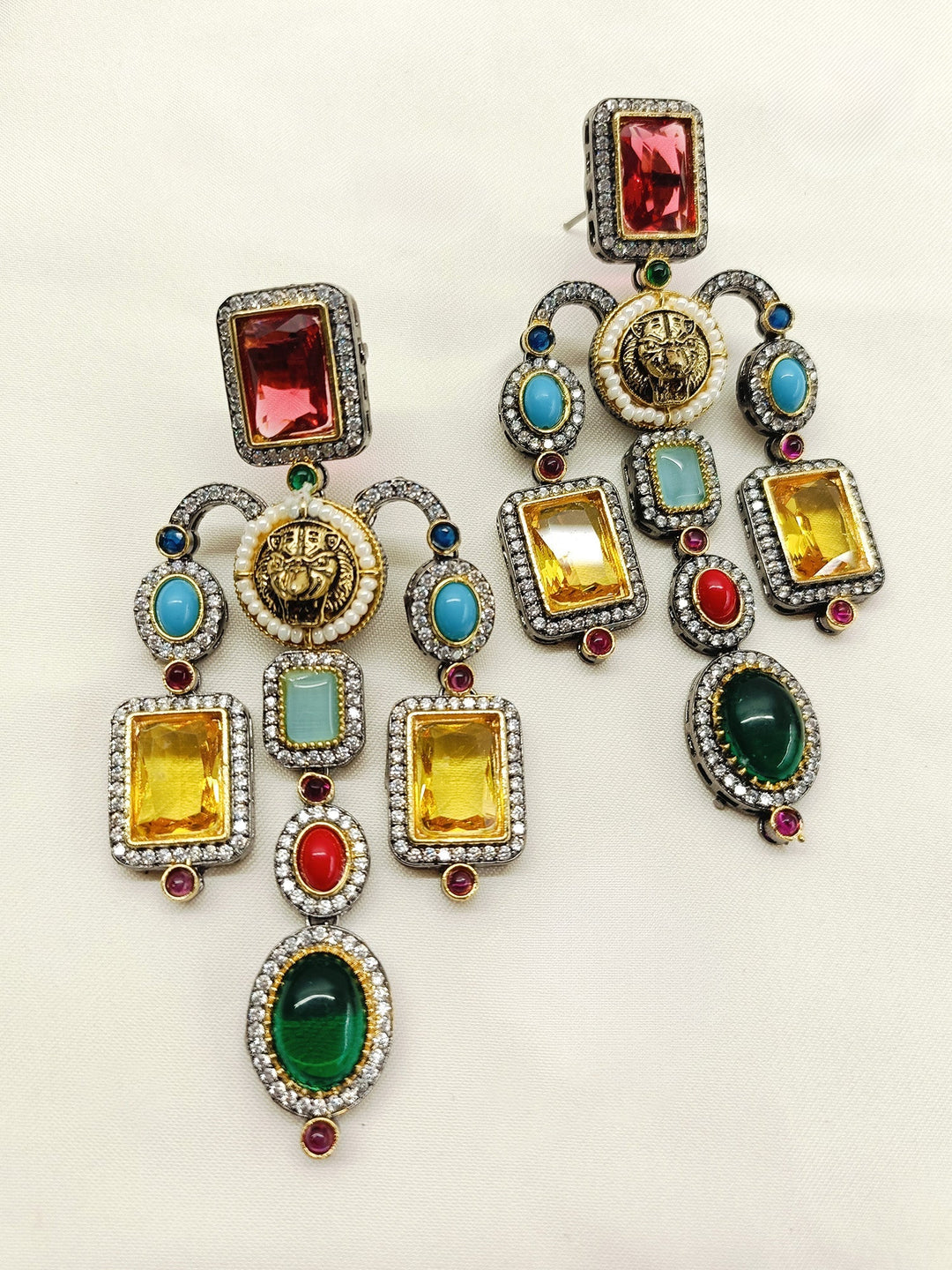 Gomti Multi Colour Victorian Earrings