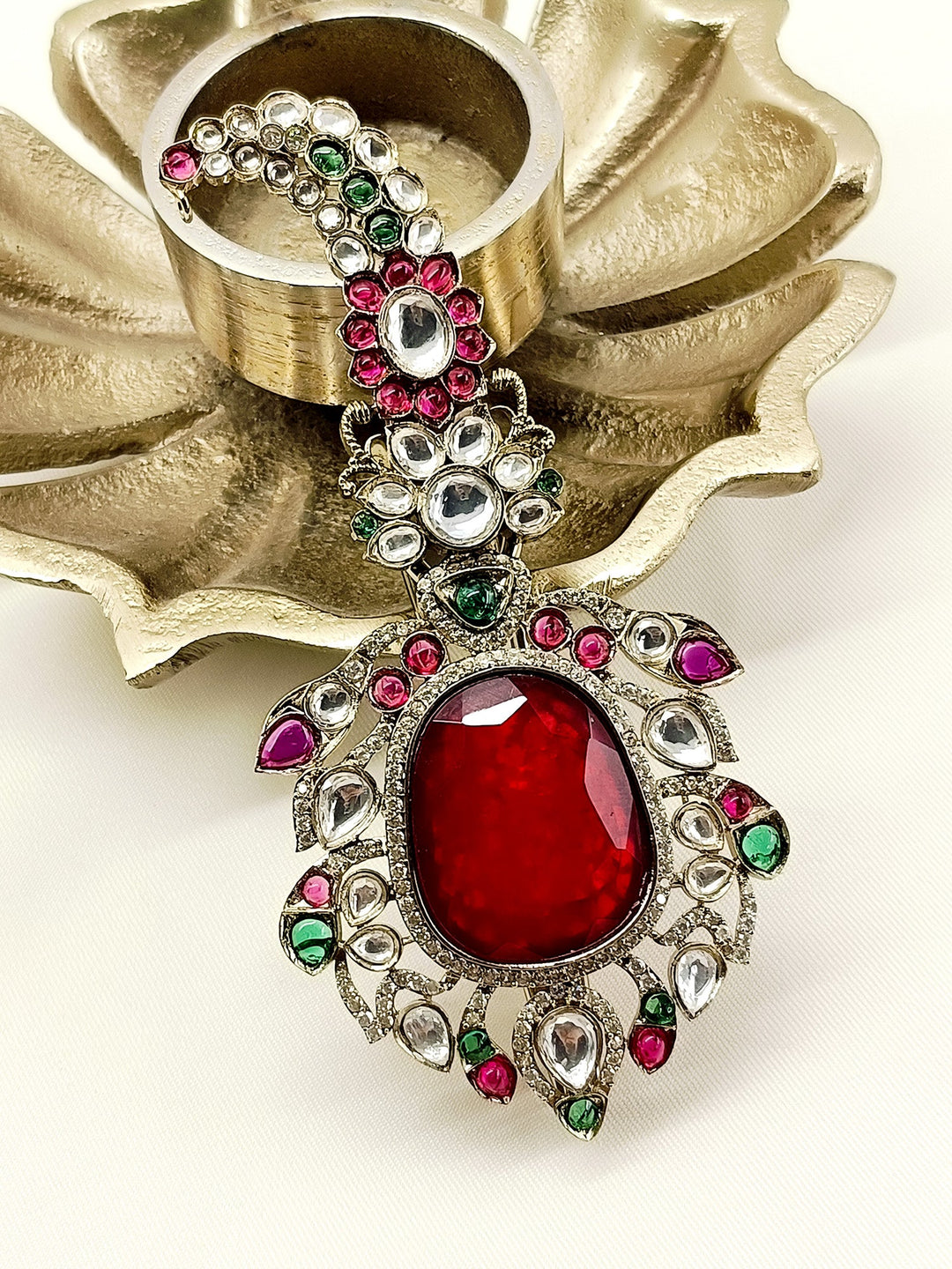 Pratham Groom Mala And Kalgi In Ruby