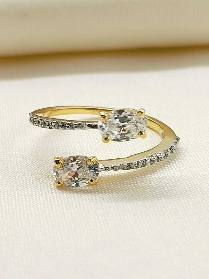 Haman 92.5 Silver Swarovski Stone Finger Ring