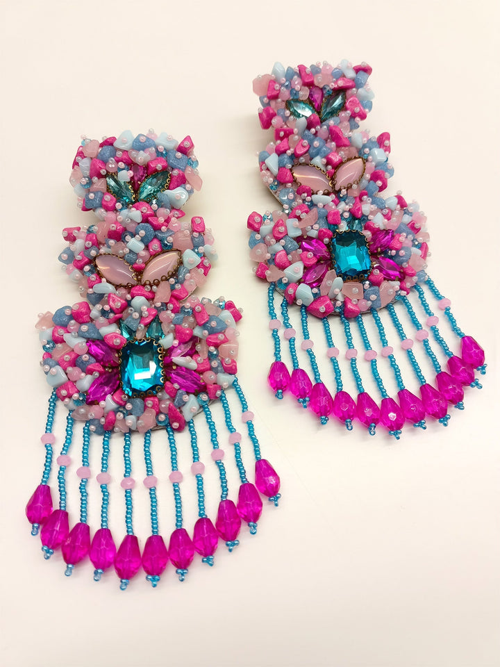 Baamini Multi Colour Handmade Earrings