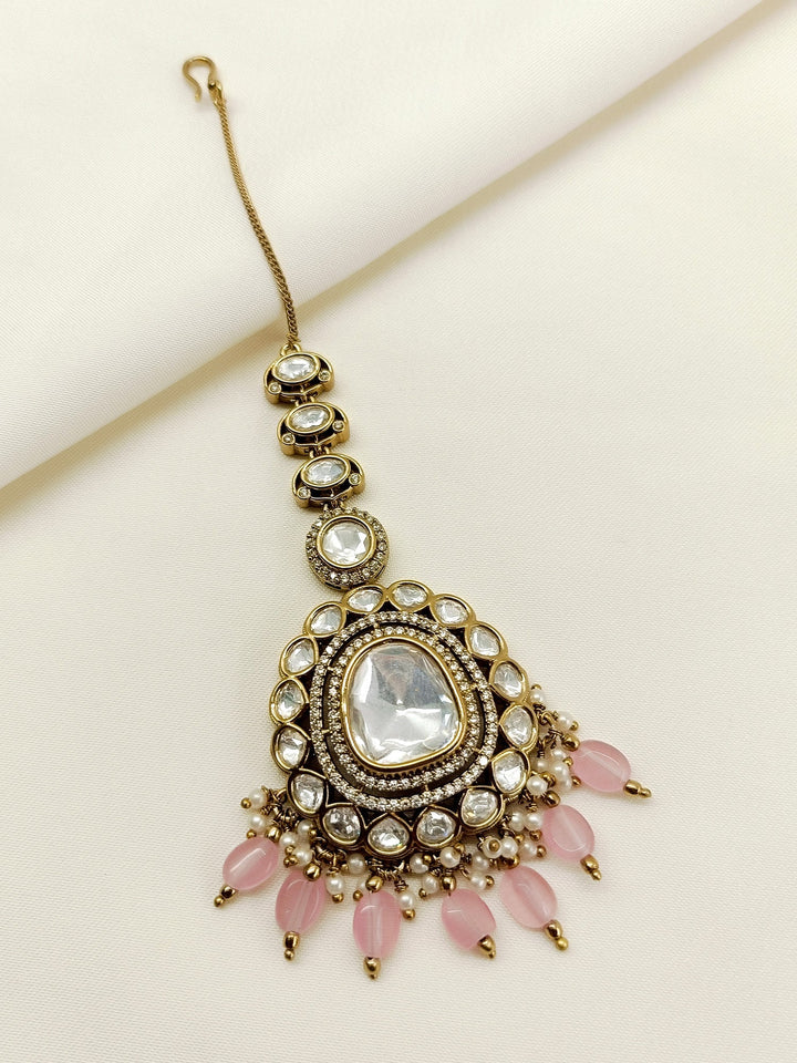 Shubhasini Baby Pink Victorian Teeka