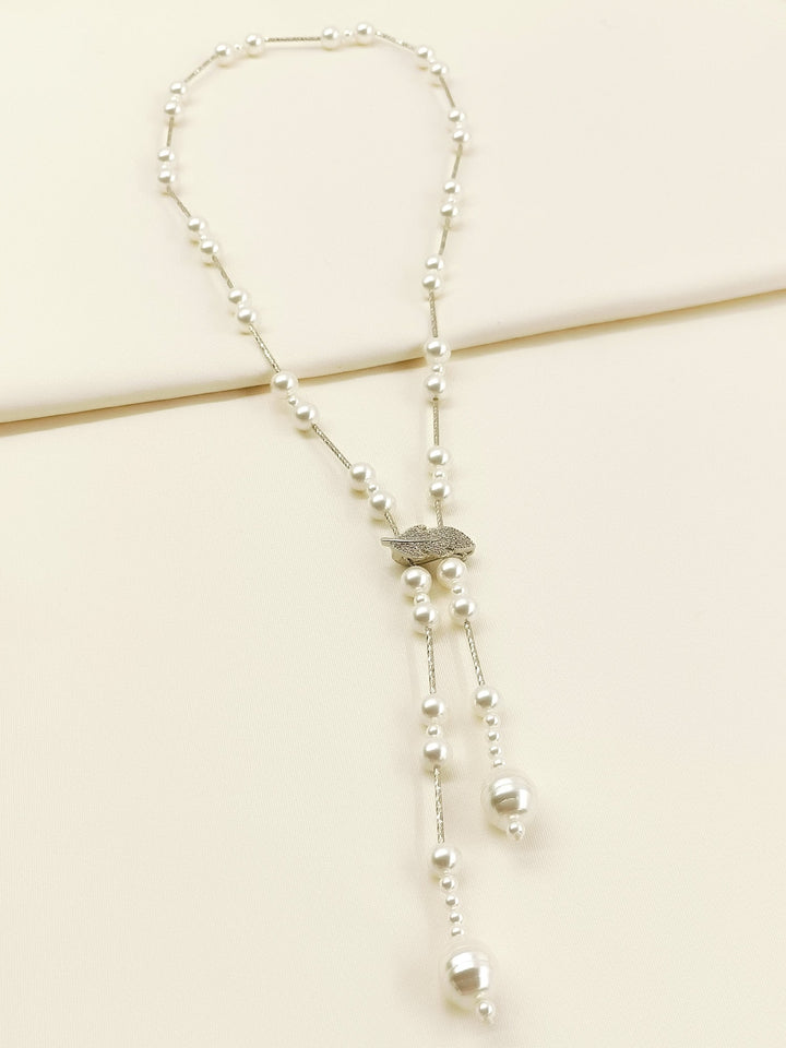 Janifer White Beads Neckpiece