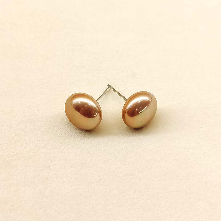 Angelina Brown natural Pearl Stud