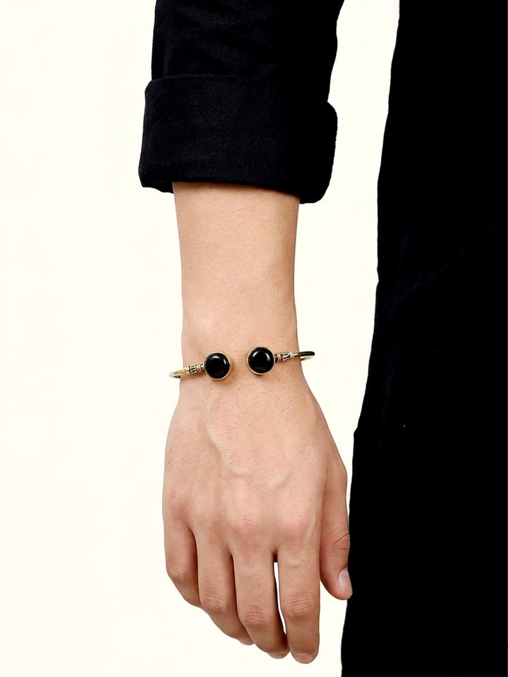 Ronith Black Dual Onyx Bracelet Men&