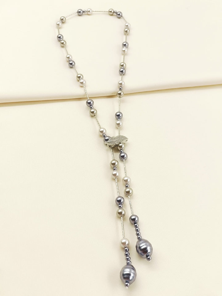 Navika Grey Beads Neckpiece