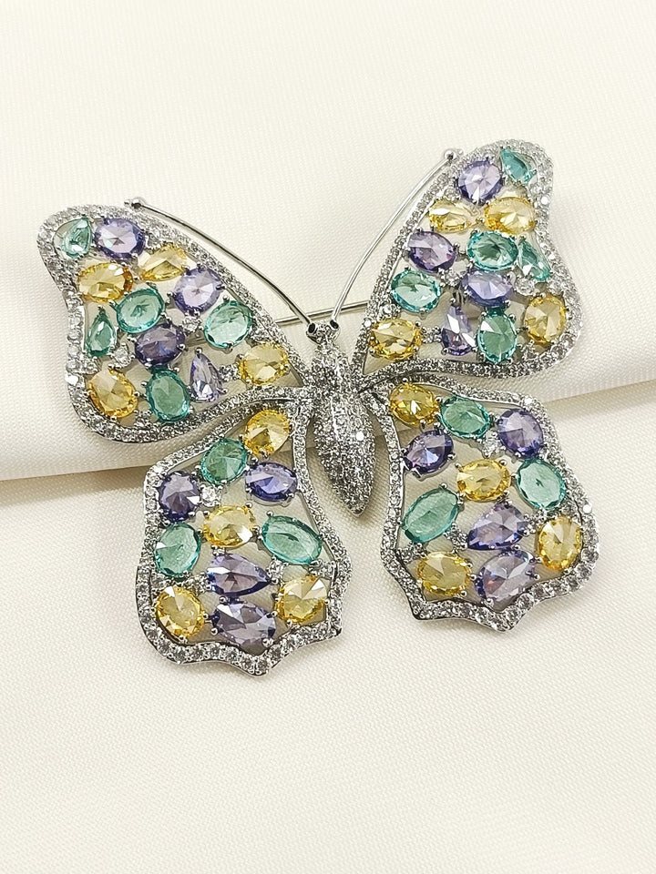 Caterpie Multi Colour Butterfly Brooch