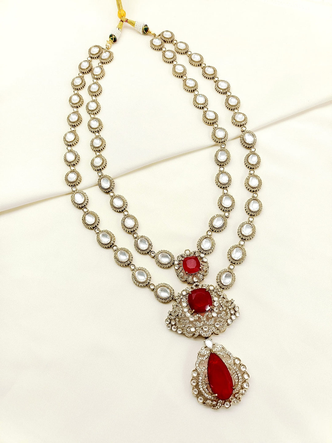 Pratham Groom Mala And Kalgi In Ruby