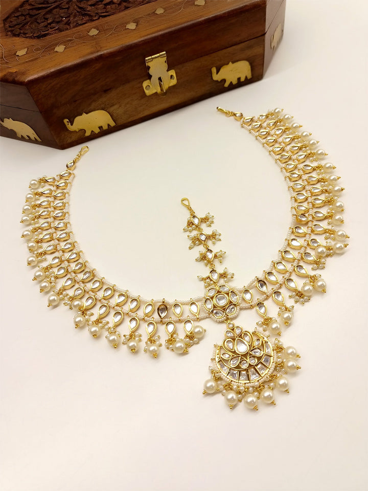 Mehreen Gold Plated Kundan Mathapatti