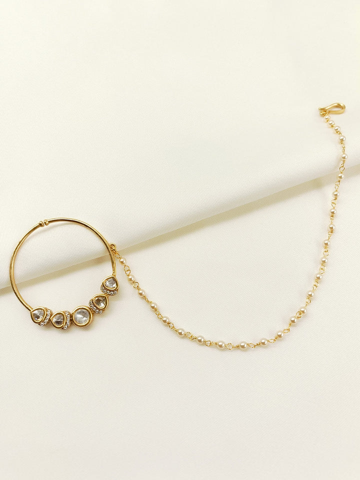 Kaaynaat White Kundan Nath