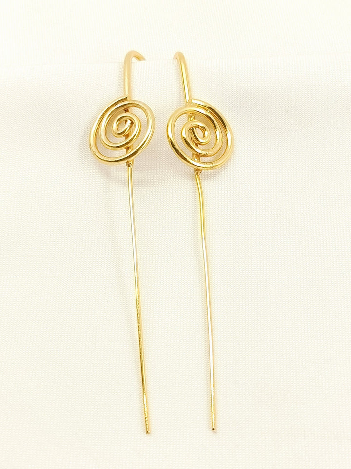 Mukul Men’s Gold-Tone Spiral Threader Earcuffs - Golden 8.2