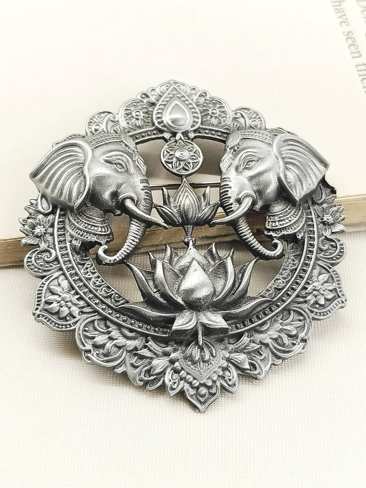 Sharad Grey Elephant Men's Brooch