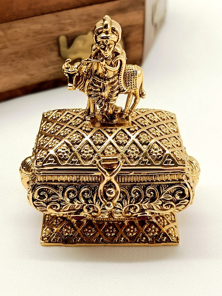 Tejaswini Copper Antique Temple Sindoor Dibbi