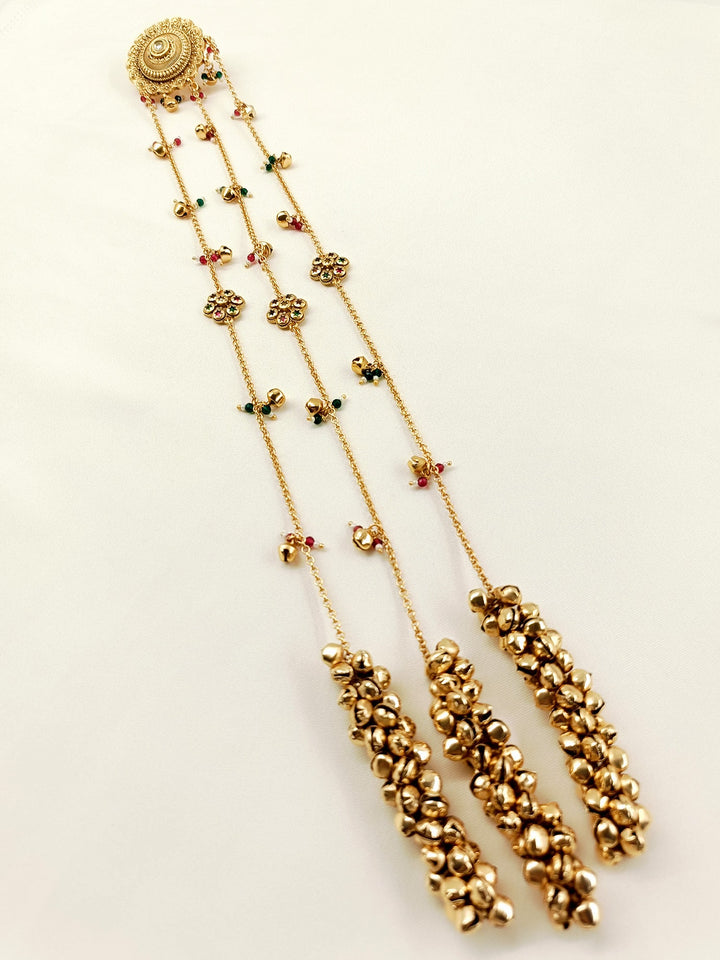 Jhanvi Golden Hair Brooch