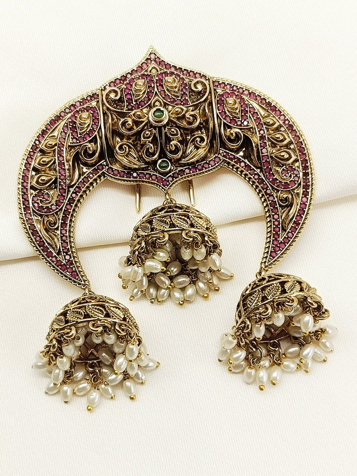 Kalindi Ruby Hair Brooch