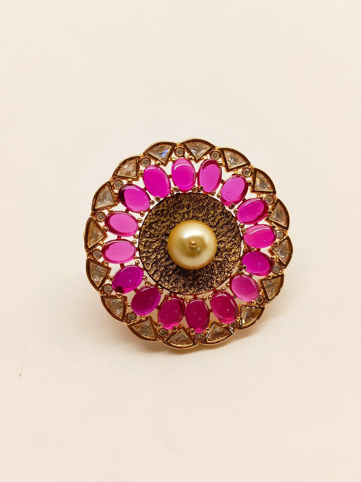 Issra Uncut Kunda Polki Finger Ring