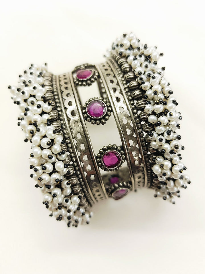 Javi Ruby Oxidized Bracelet