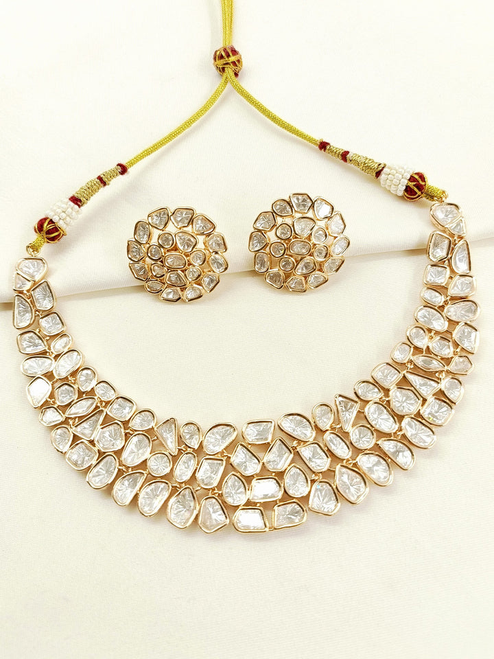 Gouhar White Kundan Choker Set