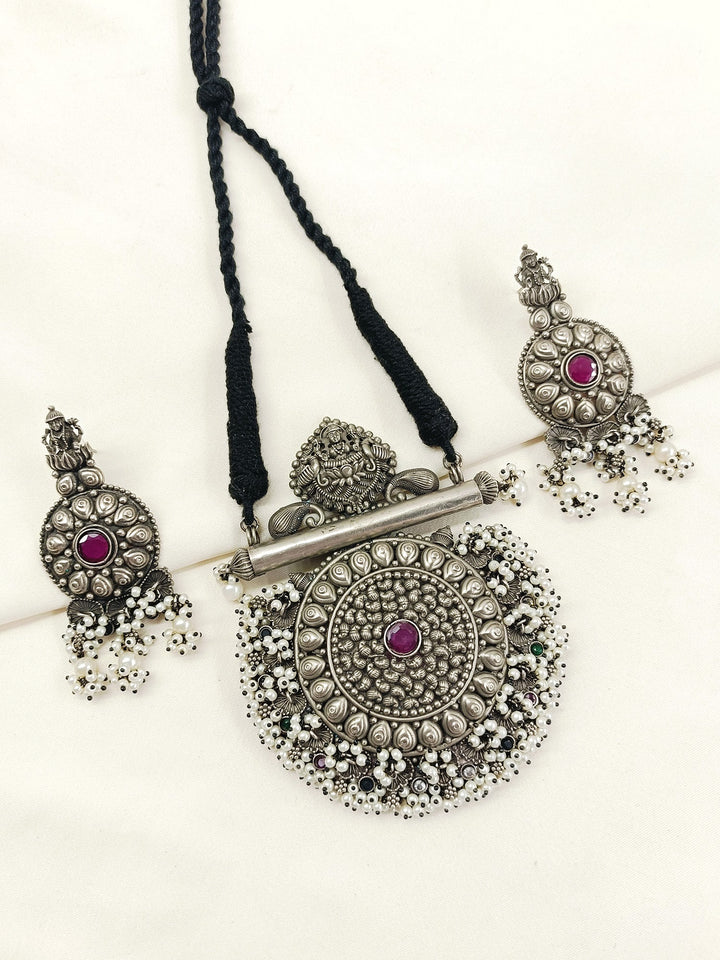 Twinking R&G Oxidized Necklace Set