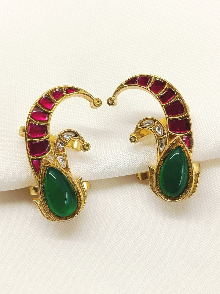 Lajja R&G Gold Plated Kundan Ear Cuff  [ Price is for Pair ]