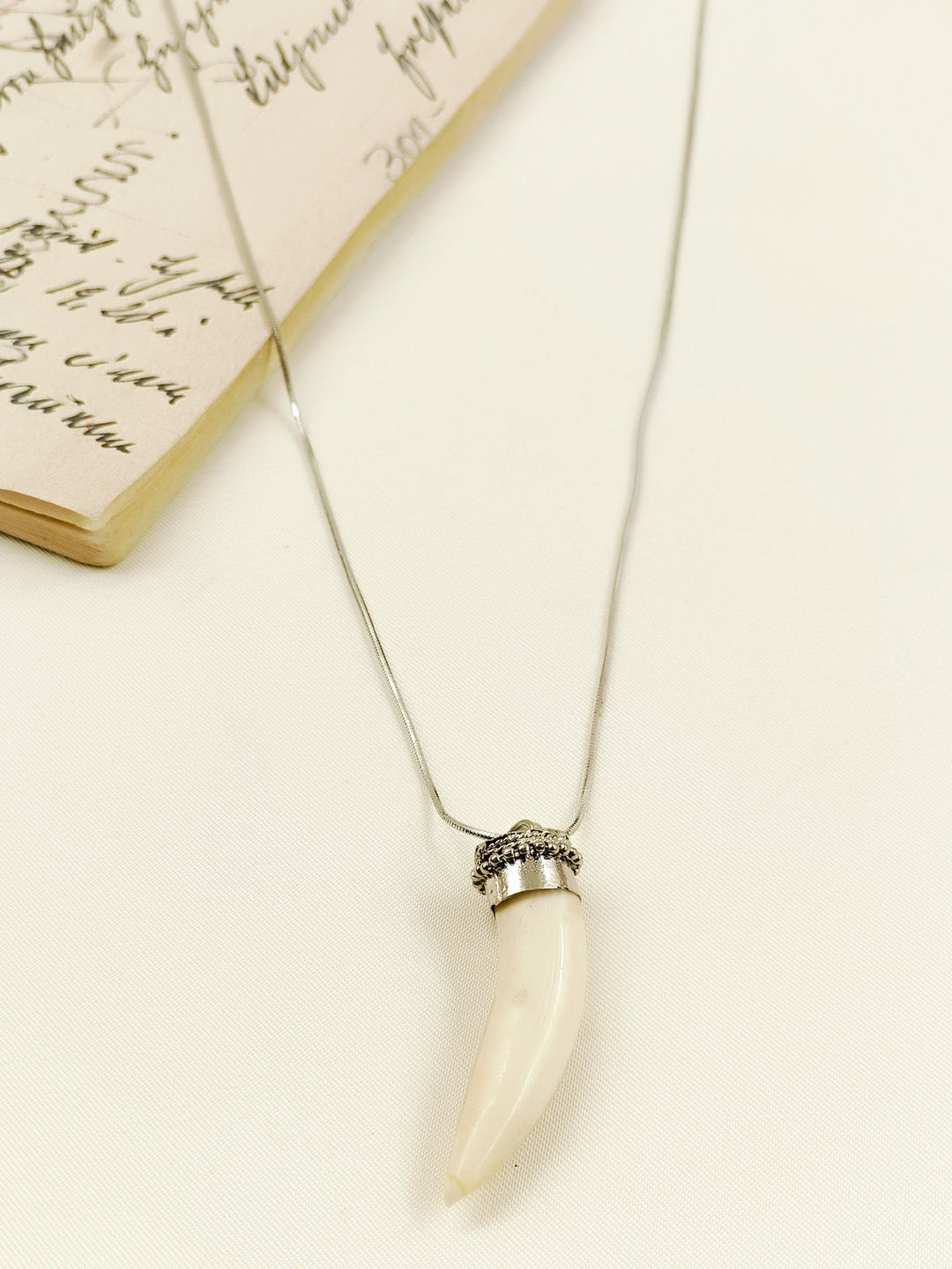 Reyaansh Silver Bone Men's Neckpiece