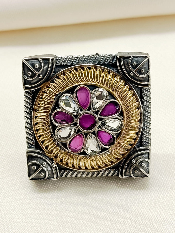 Pranali W&R Oxidized Finger Ring