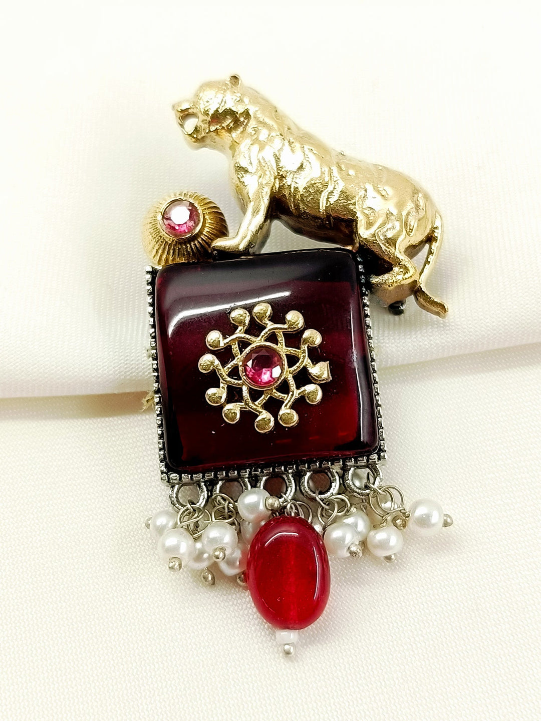Lokesh Maroon Tiger Men&