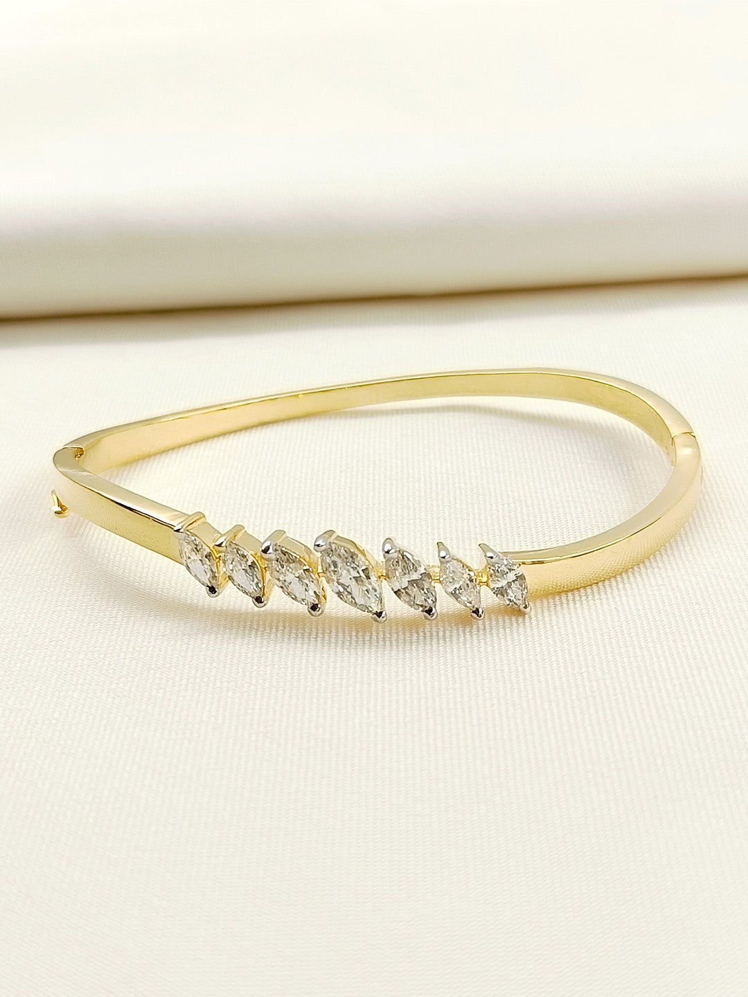 Meera 92.5 Silver Swarovski Stone Bracelet