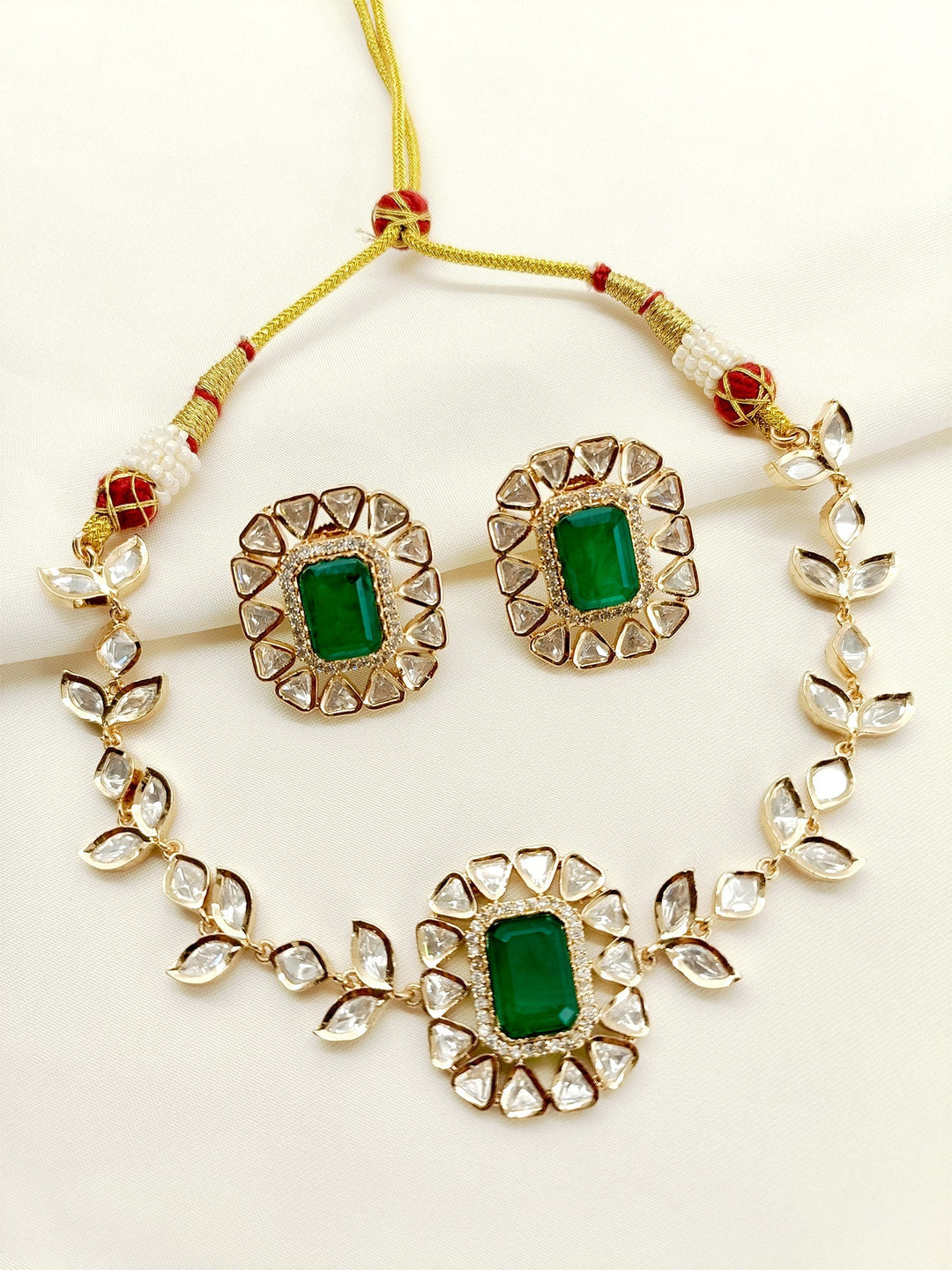 Indrani Green Kundan Choker Set