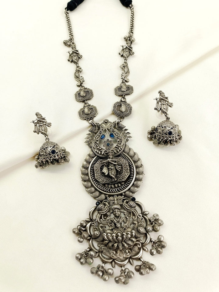 Shrishti Blue Oxidized Necklace Set