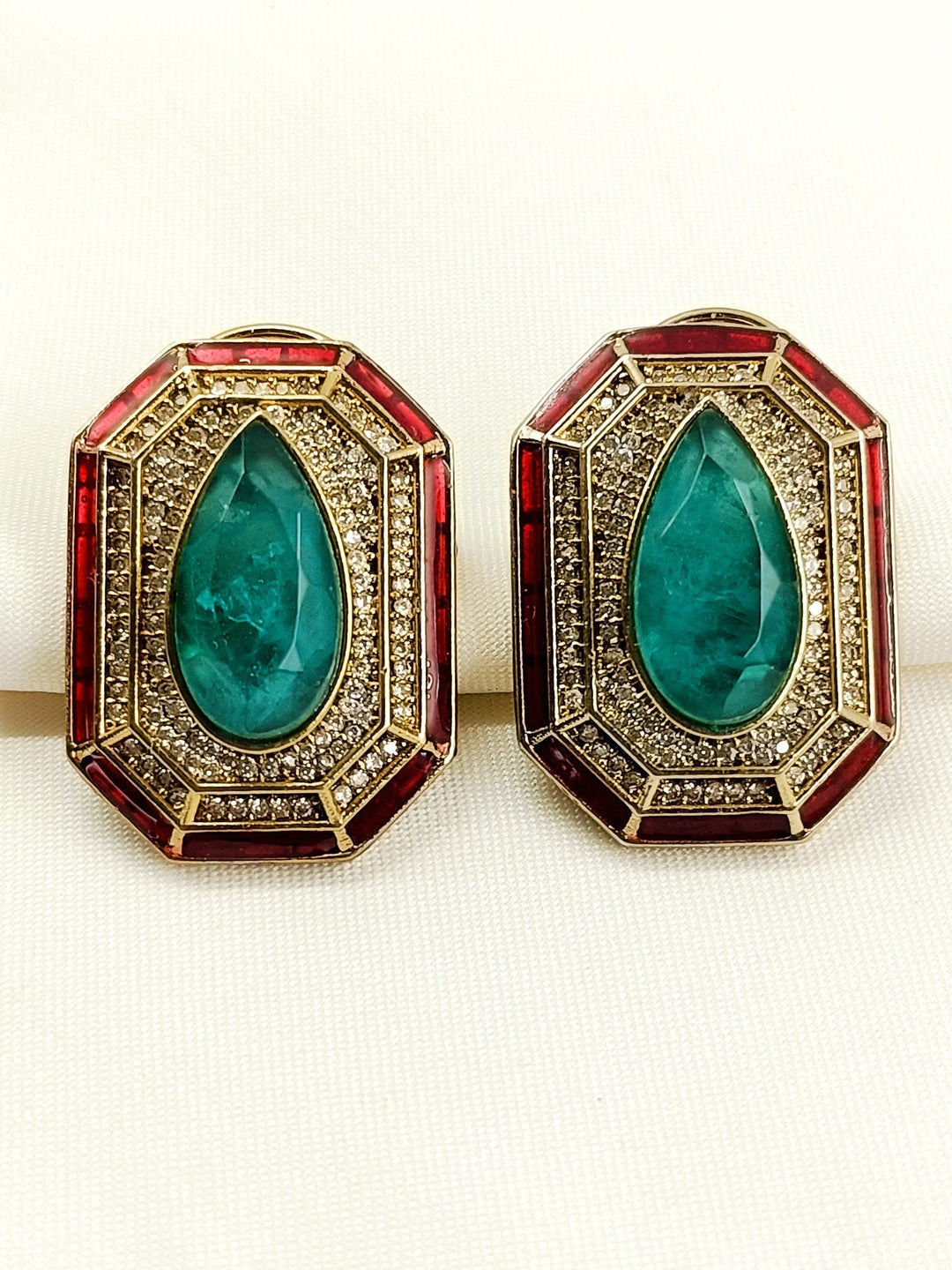 Anjita R&amp;G Victorian Tops - Earrings Antique Gold Plating 3