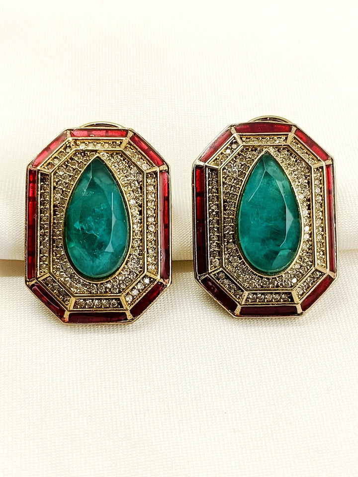 Anjita R&amp;G Victorian Tops - Earrings Antique Gold Plating 3