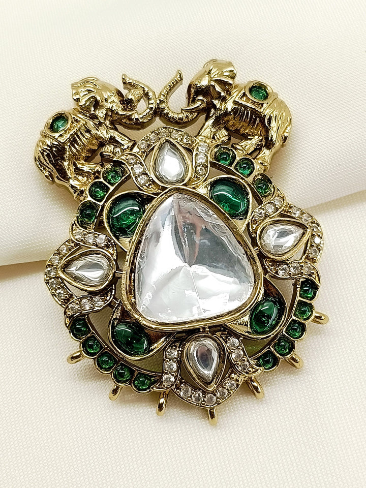 Kabir Green Men's Brooch