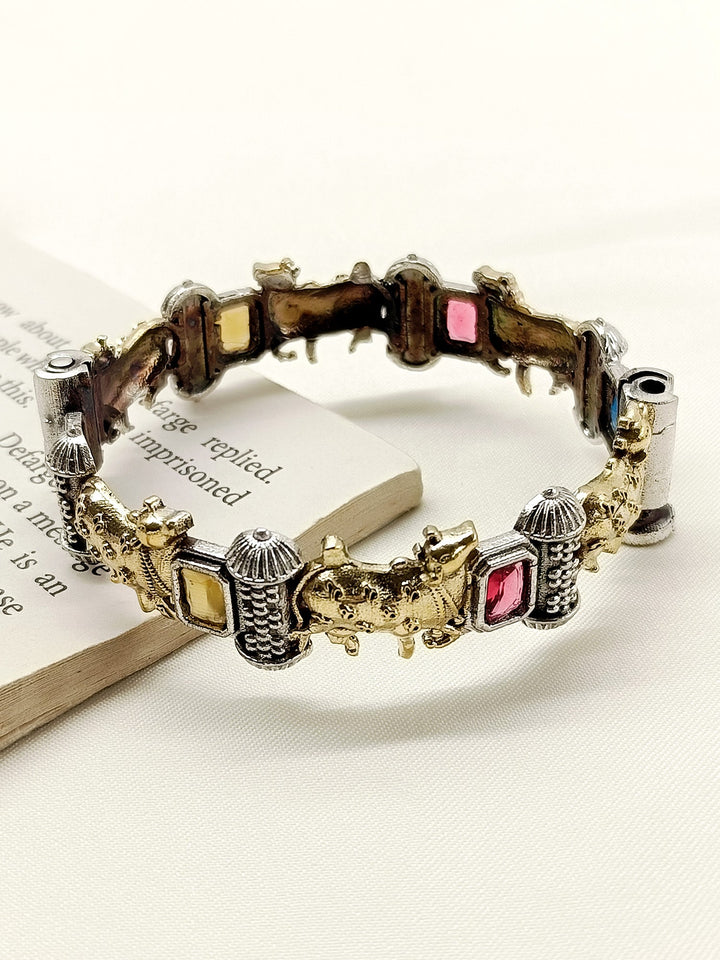 Aayesha Multi Colour Cow Oxidized Kada