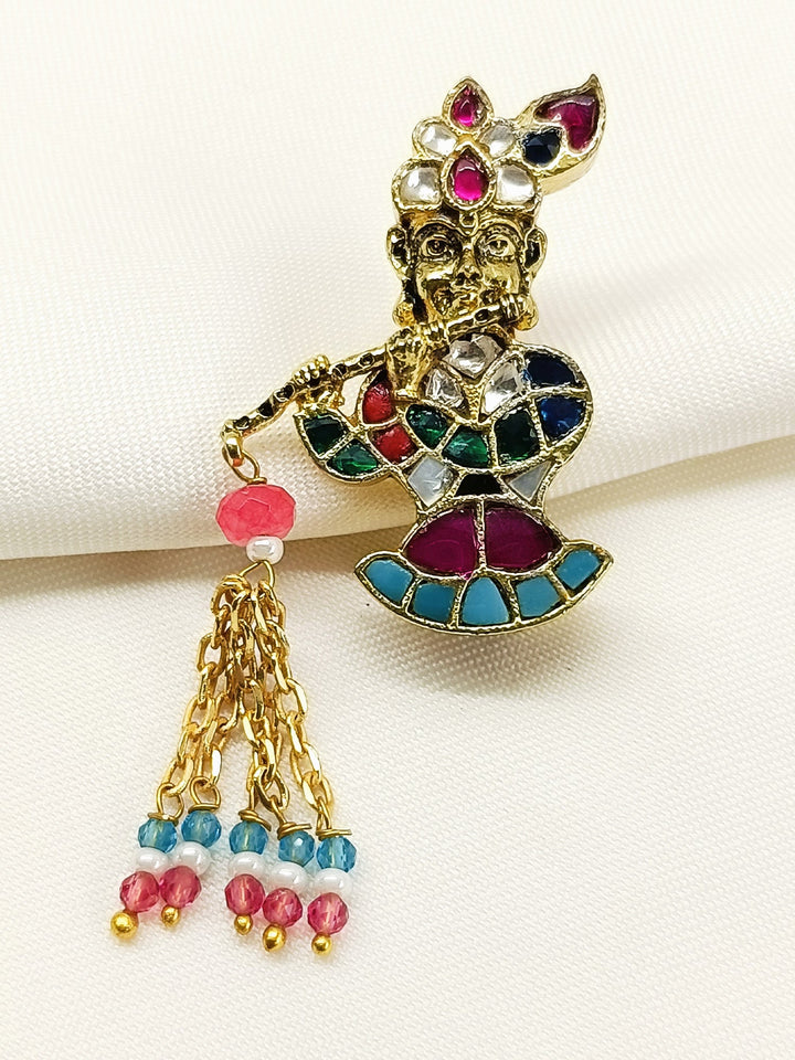 Harshvardhan Multi Colour Krishna Ji Brooch