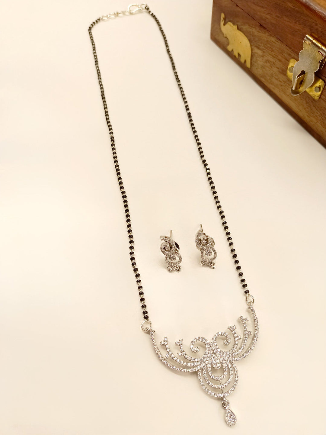 Rumana White American Diamond Mangalsutra