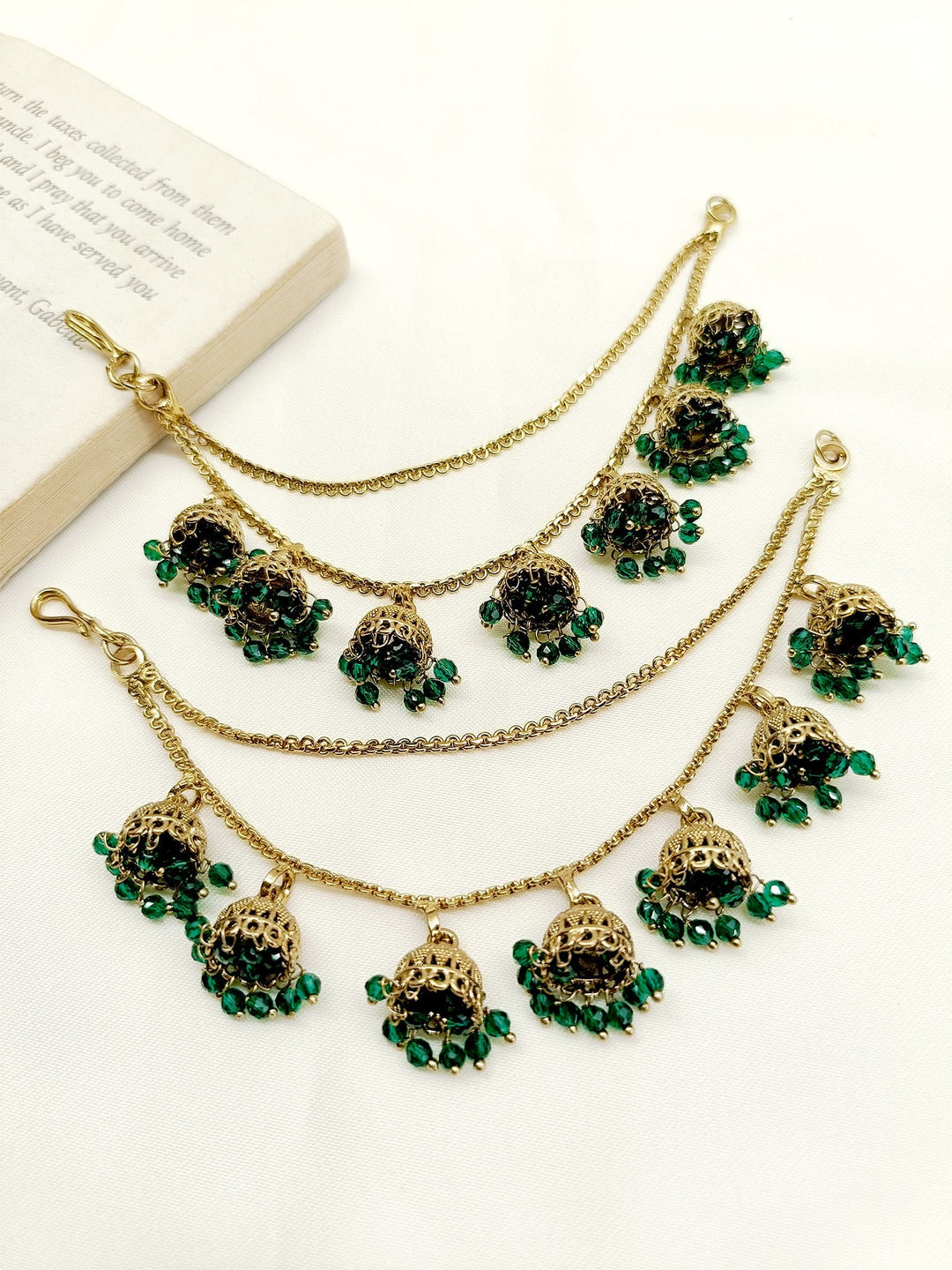 Arah Green Traditional Ear Chain