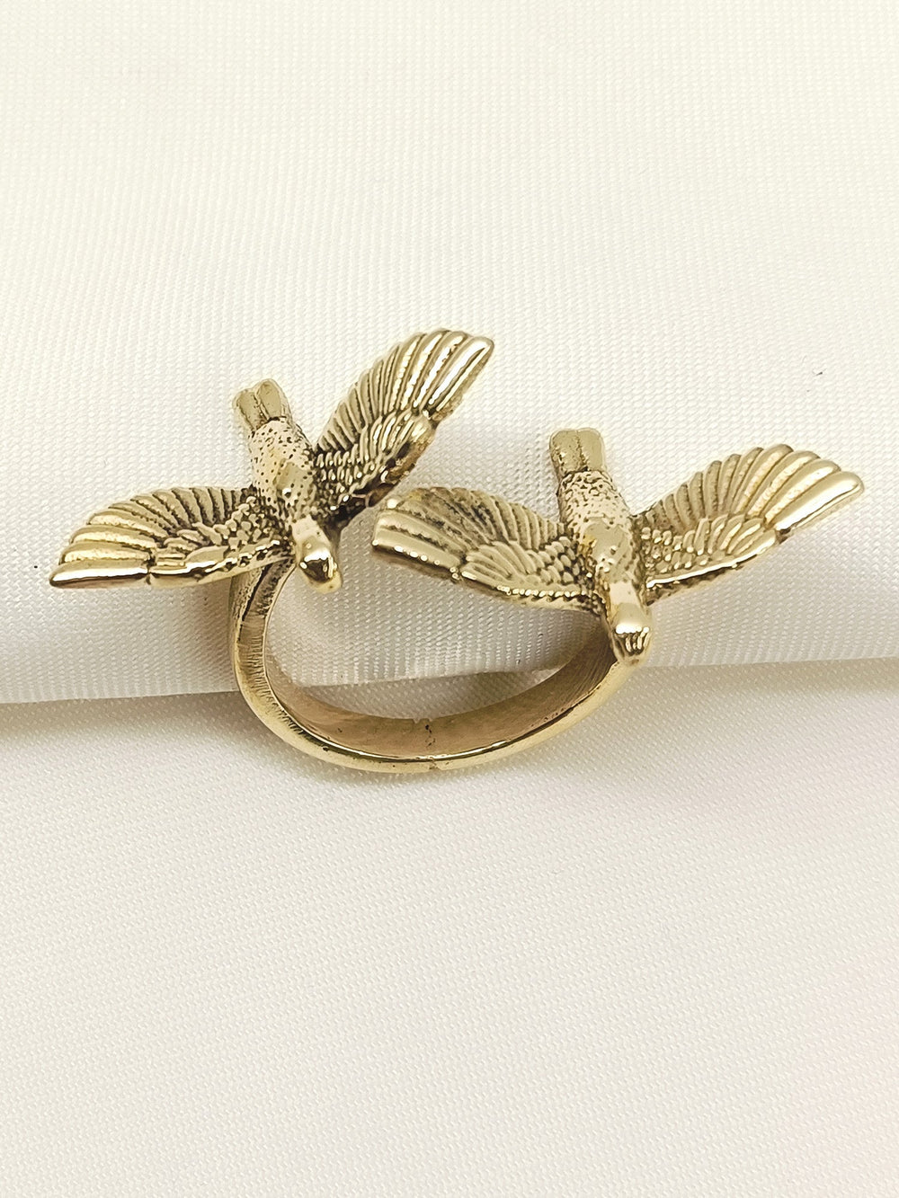 Edith Golden Men's Finger Ring - Adjustable Antique Gold