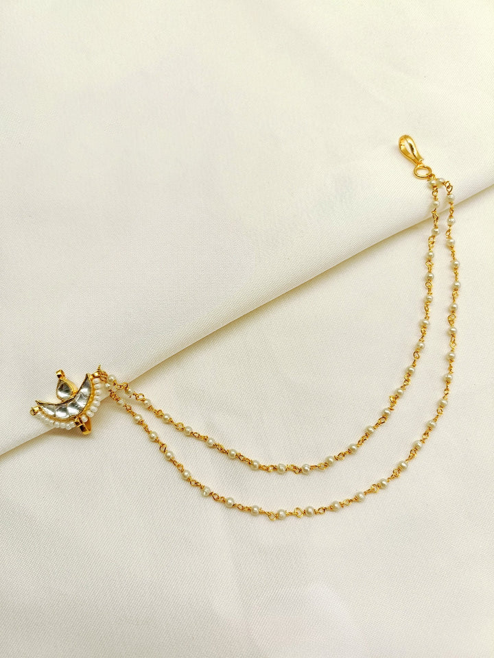 Johanna White Kundan Nath With Chain