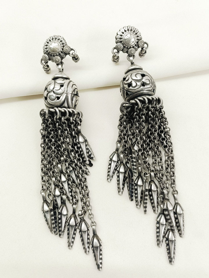 Swaran Plain Oxidized Jhumki