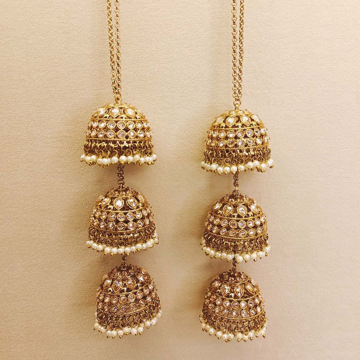 Jayshree Copper Gold Plated Kundan Kalire