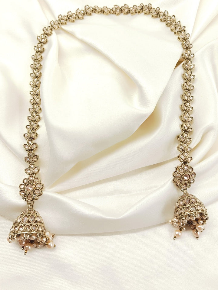 Aadhini Copper Polki Jhumki With Sheeshpatti