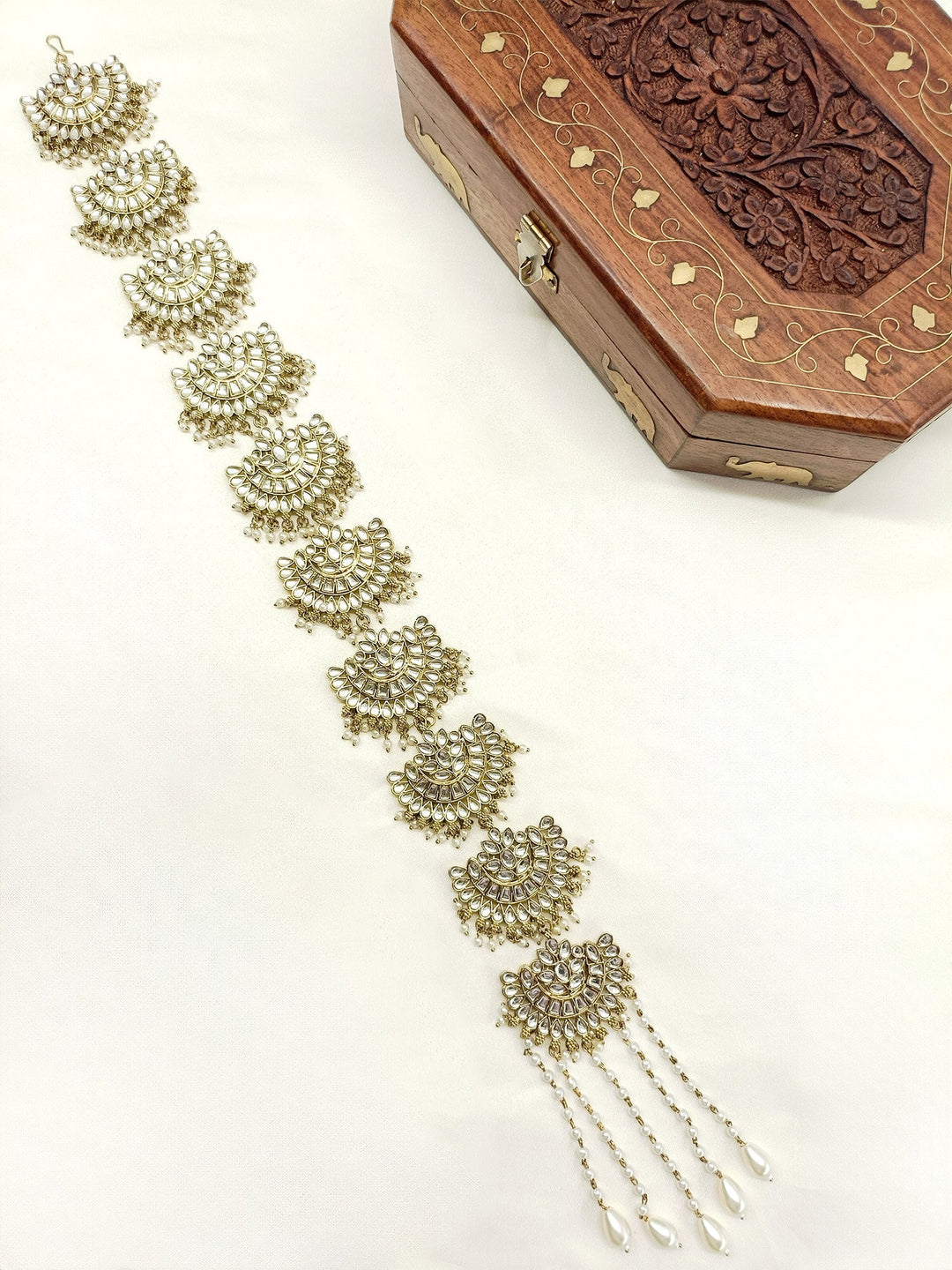 Ayura Ceam Braid Accessories In Kundan