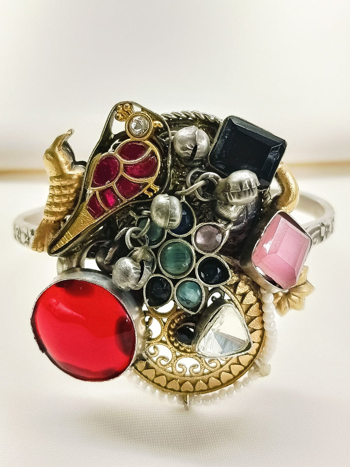 Pranika Multi Colour Oxidized Bracelet