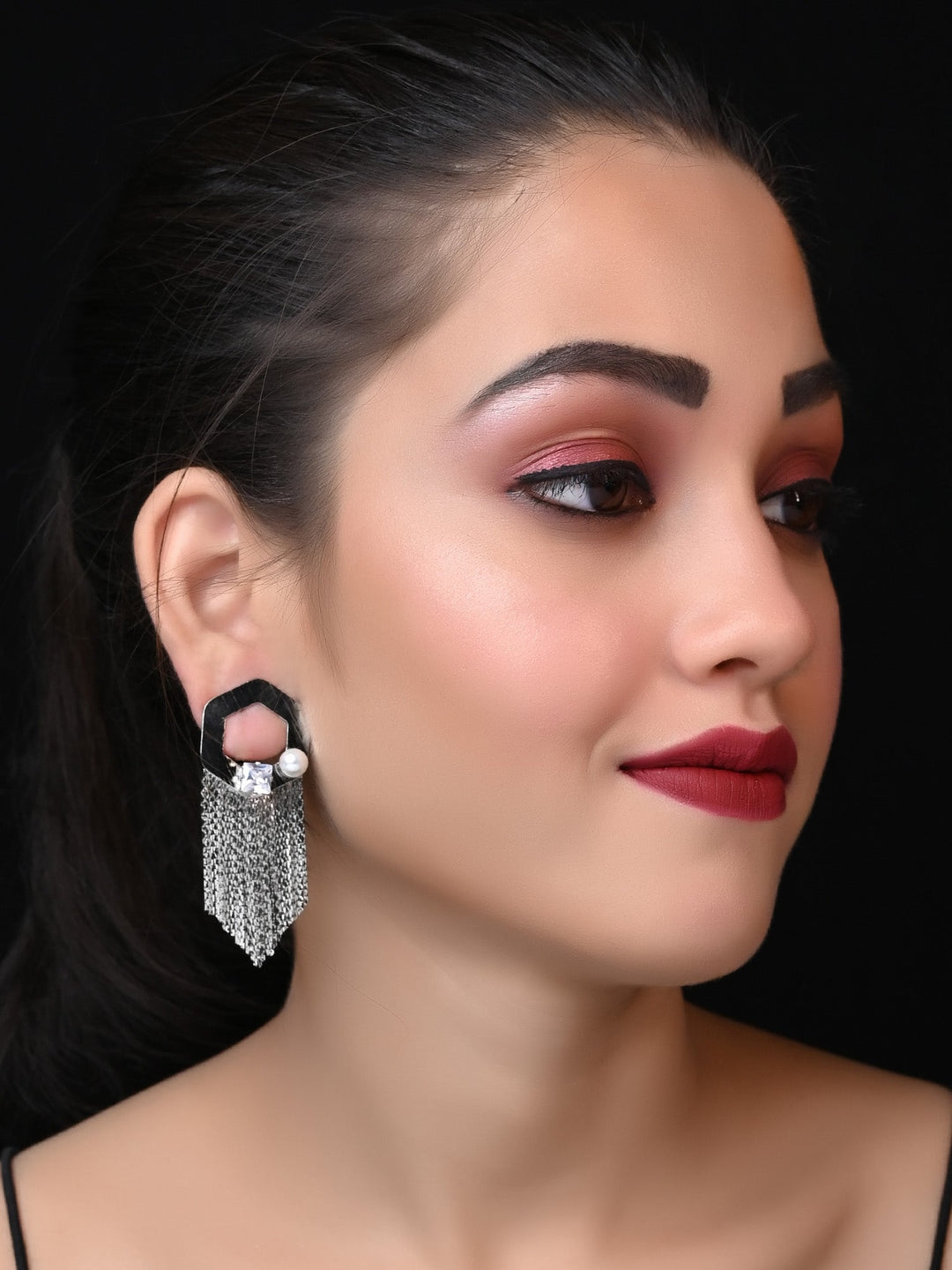 Jassica Silver Western Earrings