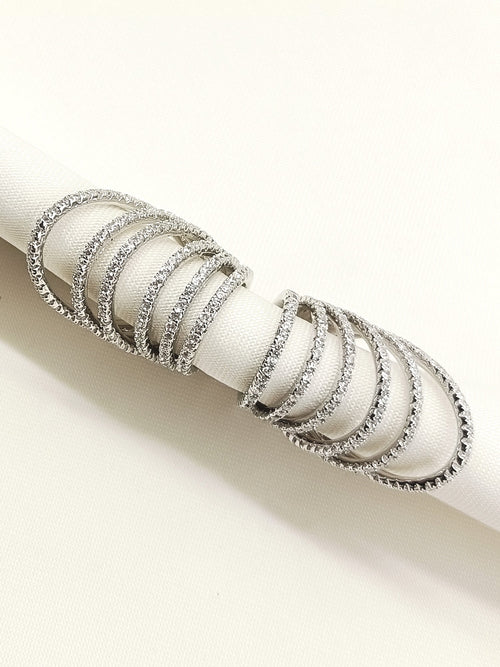 Dhavanjee White American Diamond Earcuffs